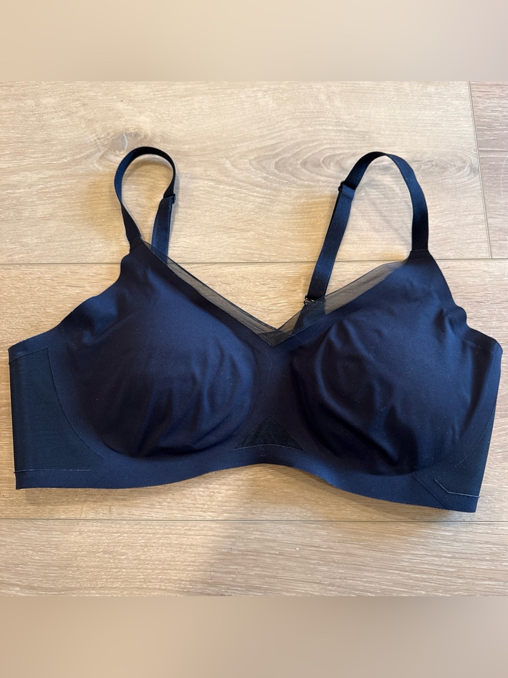 HoneyLove CrossOver Bra Mesh Wireless Adjustable Strap Tagless Black Size XL